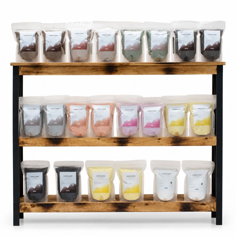 Bougie parfumée Sand - Kit de démarrage comprenant 44 paquets et socle