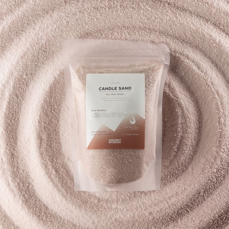 Bougie parfumée Sand - Kit de démarrage comprenant 44 paquets et socle
