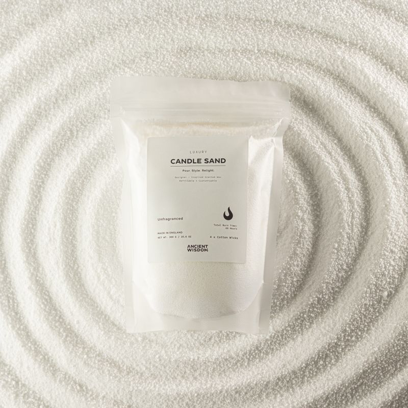 Bougie parfumée Sand - Kit de démarrage comprenant 44 paquets et socle