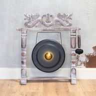 Gong moyen sur pied - 35 cm - Noir