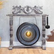 Gong moyen sur socle - 50 cm - Noir
