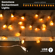 Lumières d'enchantement en pierres précieuses - Jade orange