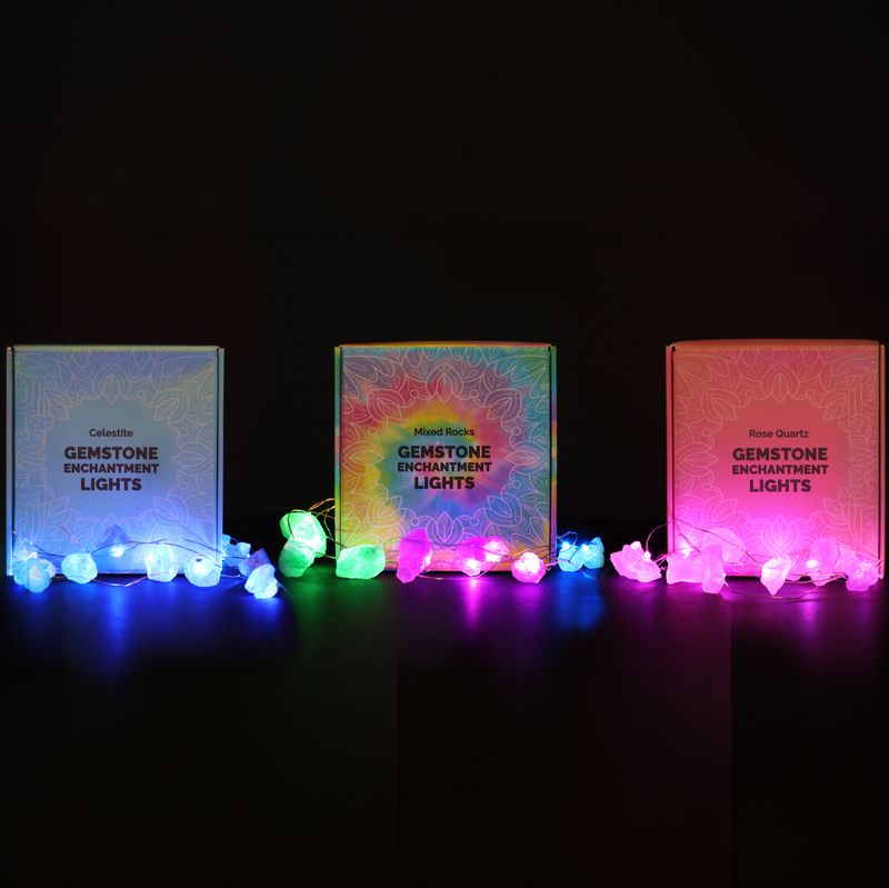 Lumières en pierres gemmes de quartz rose en gros