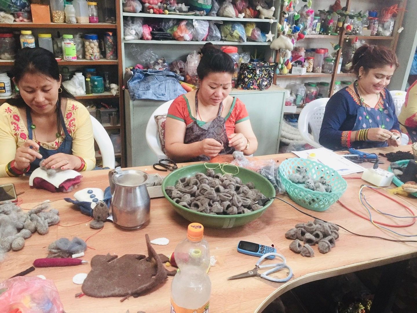 Breloques en Feutre Artisanales du Népal