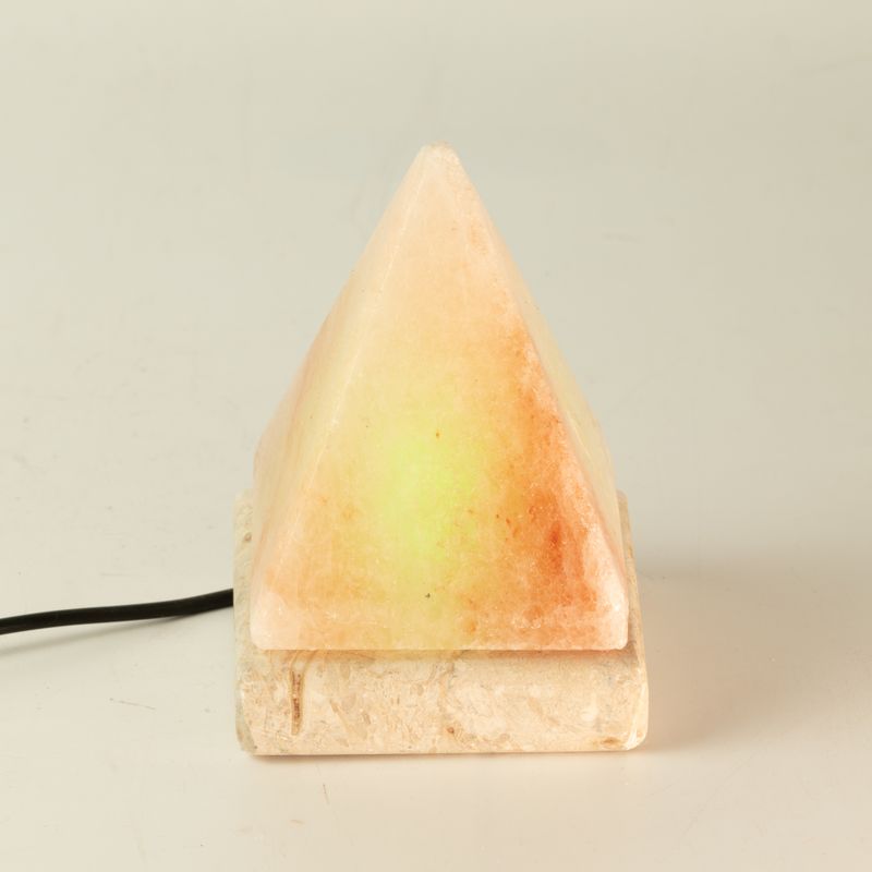 Lampe de sel en pyramide USB de qualité - 9 cm (multicolore)
