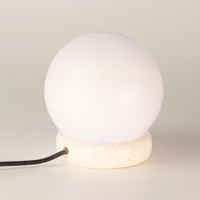 Lampe de sel USB boule blanche de qualité - 9 cm (multi)