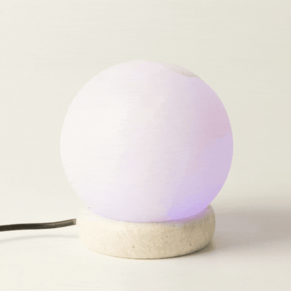 Lampe de sel USB boule blanche de qualité - 9 cm (multi)