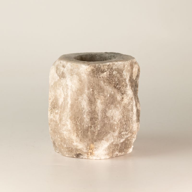 Porte-bougie en sel gris 600-800 g