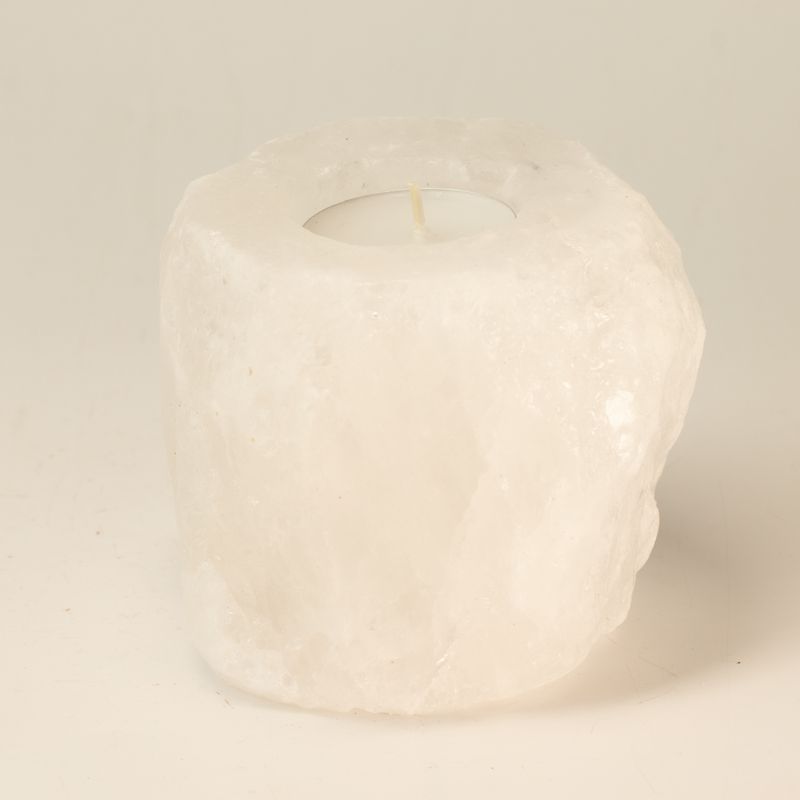 Porte-bougie en sel d'Himalaya Crystal Rock 600-800 g