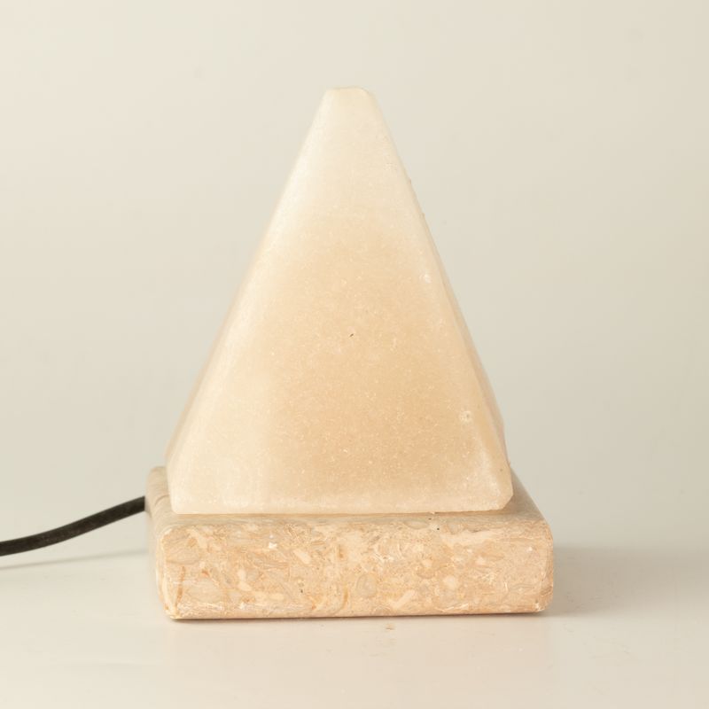 Lampe de sel USB en pyramide blanche de qualité - 9 cm (multicolore)