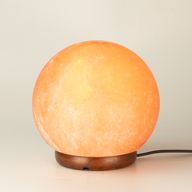 Boule de lampe en sel - Grande base en bois 3-4 kg