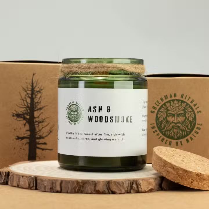 bougie mèche en bois
