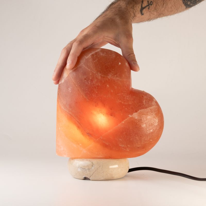 Lampe de sel artisanale - Cœur
