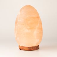 Lampe de sel en forme d'œuf - Base en bois