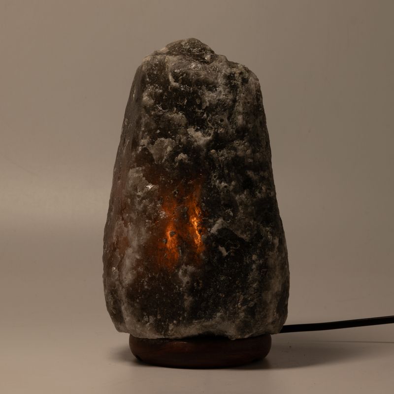 Lampe de sel naturelle grise de l'Himalaya - 3-5 kg
