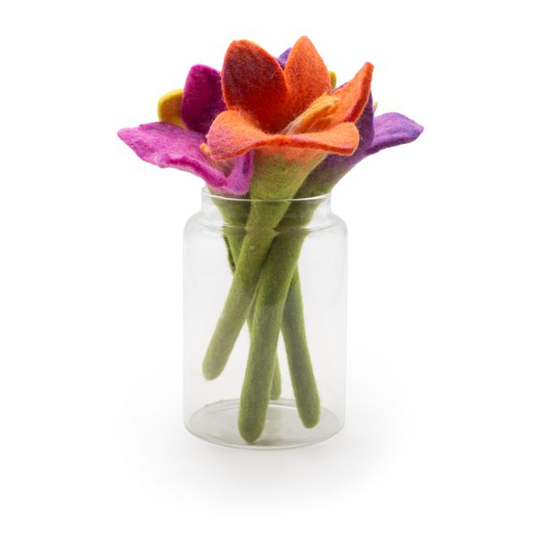 Fleurs en feutrine - Lys (10 couleurs assorties)