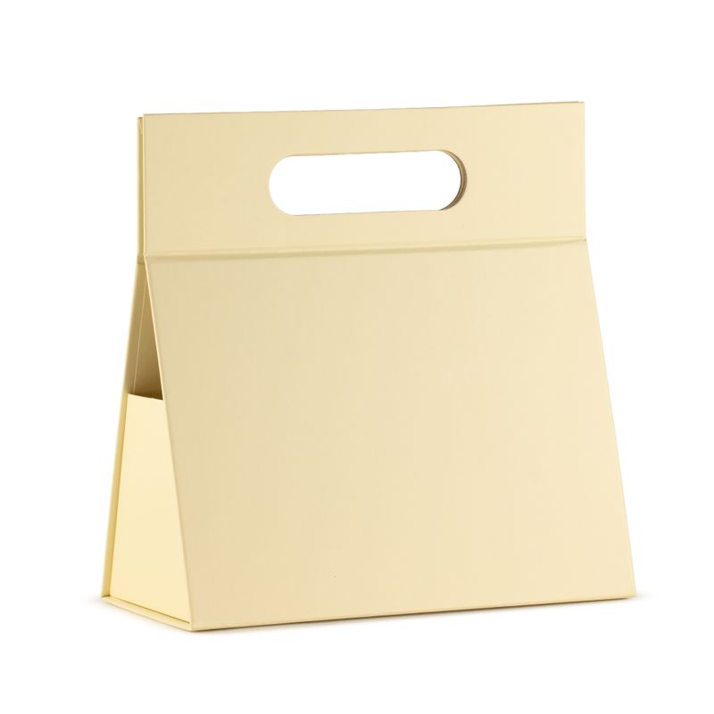 Boîte cadeau à plat - Boîte à main (20 x 10 x 20 cm) - ivoire