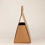 Boîte cadeau à plat - Grande boîte à main (28 x 12,5 x 26 cm) - kraft brun