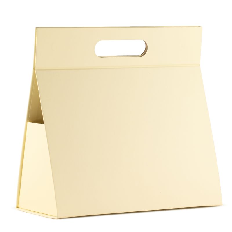 Boîte cadeau à plat - Grand modèle à main (28 x 12,5 x 26 cm) - ivoire