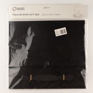 Boîte cadeau à plat - forme boîte à vin (33,5 × 10 × 10,5 cm) - noire