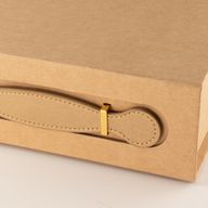 Boîte cadeau à monter - Panier garni moyen (24 x 18,2 x 8 cm) - kraft brun