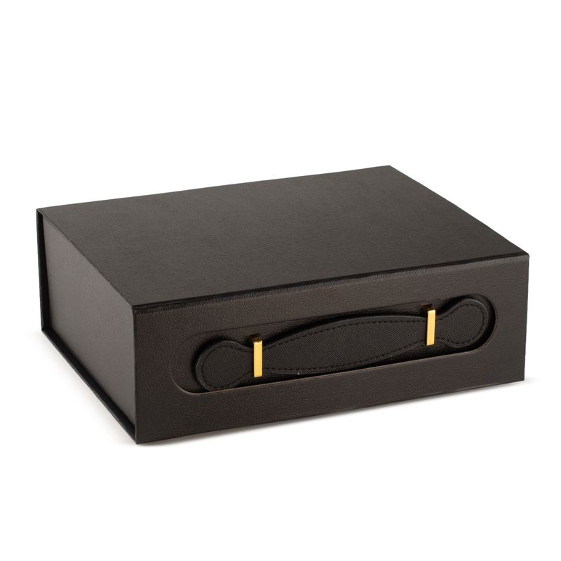 Boîte cadeau à plat - Panier moyen (24x18,2x8 cm) - Noir