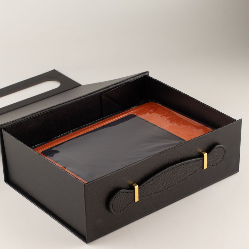 Boîte cadeau à plat - Panier moyen (24x18,2x8 cm) - Noir