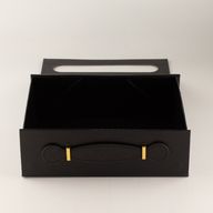 Boîte cadeau à plat - Panier moyen (24x18,2x8 cm) - Noir