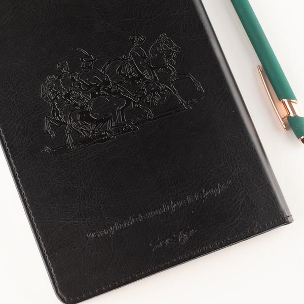 Carnet d’intentions A5 – Écran LCD effaçable – Effet cuir noir – 80 feuilles