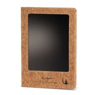 Carnet d'intention - Écran LCD à essuyer - Effet cuir-liège - Feuille de laiton - 80 feuilles