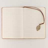 Carnet d'intention - Écran LCD à essuyer - Effet cuir-liège - Feuille de laiton - 80 feuilles