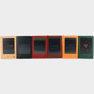 Carnet d'intention - Écran LCD à essuyer - Effet cuir-liège - Feuille de laiton - 80 feuilles