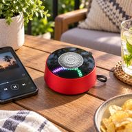 Mini-enceinte à effet lumineux Mandela rouge