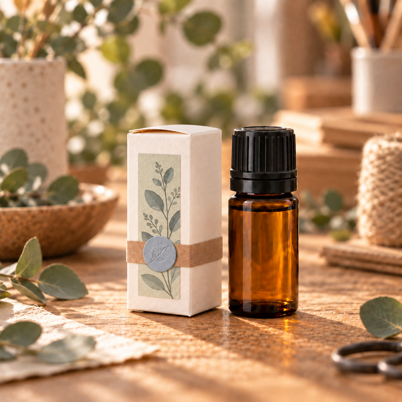 Boîte pour flacon d'huile essentielle de 10 ml - Blanc