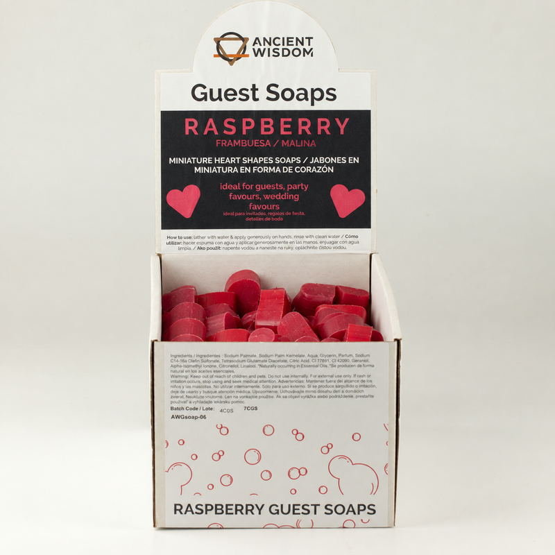 Heart Savons pour invités - Framboise