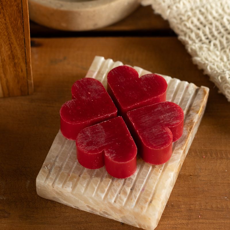 Heart Savons pour invités - Framboise