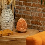 Lampe en sel naturel de qualité - et socle d'environ 2 à 3 kg