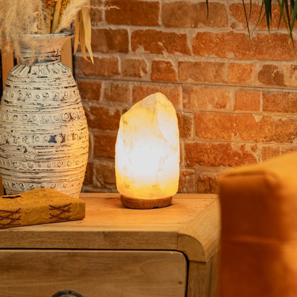 Lampe de sel blanc de l'Himalaya - env. 2-3kg
