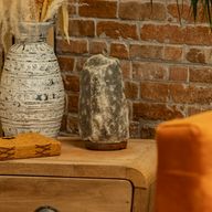 Lampe en sel naturel gris de l'Himalaya - 3-5 kg