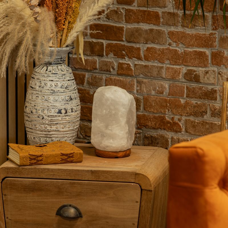 Lampe de sel Himalayan Crystal Rock - et base environ 3 à 5 kg