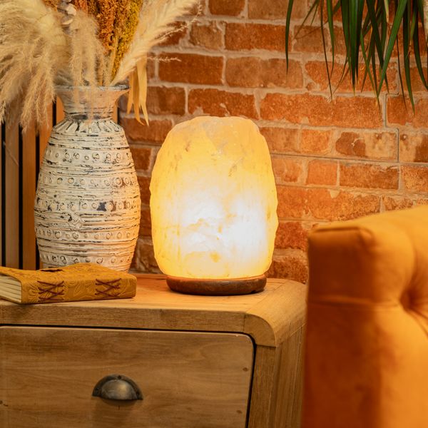 Lampe en Sel de l'Himalaya - Cristal de Roche - Avec Base 8-10kg
