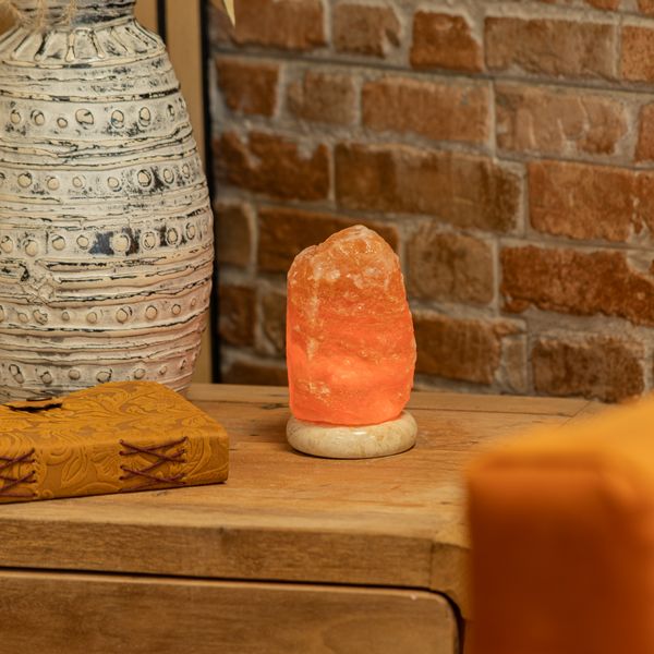 Lampe en cristal de Sel de l’Himalaya avec USB - 11.5 cm