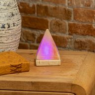 Lampe de sel USB pyramidale - 9 cm (multicolore)