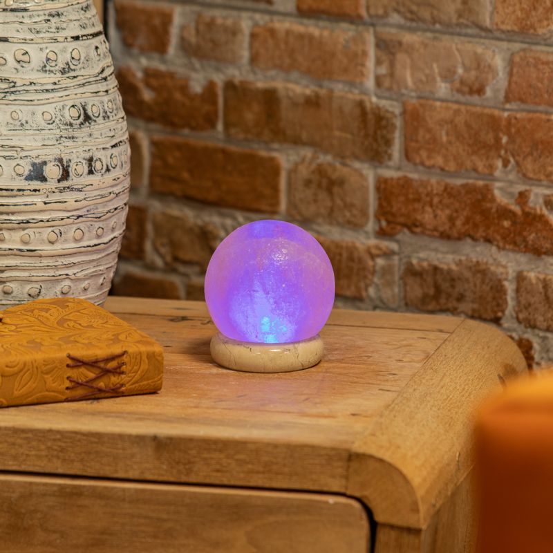 Lampe de sel USB en boule de qualité - 8 cm (multi)