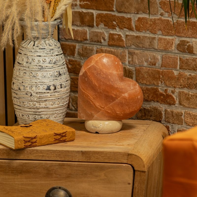 Lampe de sel artisanale - Cœur