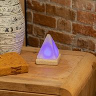 Lampe de sel USB en forme de pyramide blanche de haute qualité - 9 cm (multi)