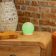 Lampe de sel USB boule blanche de qualité - 9 cm (multicolore)