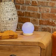 Lampe de sel USB boule blanche de qualité - 9 cm (multicolore)