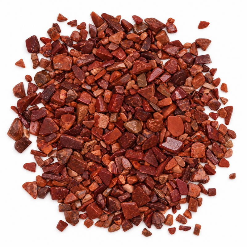 Éclats de pierre précieuse jaspe rouge en vrac - 1 kg