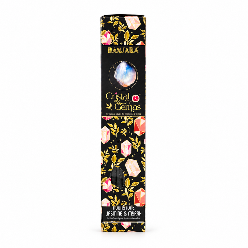 Banjara Cristal Gemas - Pierre de lune Jasmin & Myrrhe